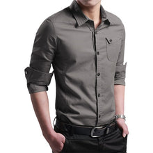 Load image into Gallery viewer, men New Thin Breathable Military Men Shirts
